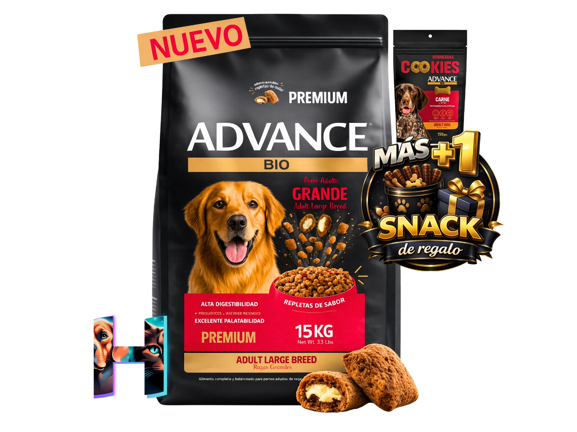Advance Bio Perro Adulto Croquetas Rellenas 15Kg