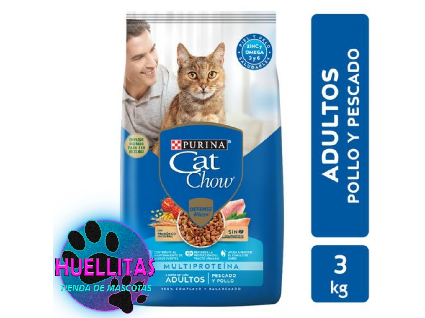 Cat Chow Gato Adulto Pescado x3kg