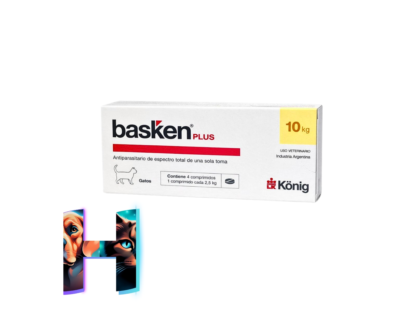 BASKEN PLUS GATO ANTIPARASITARIO INTERNO COMPRIMIDO