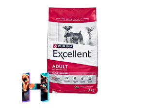 Excellent Adulto Raza Pequeña 3 kg de Huellitas TM Rodríguez