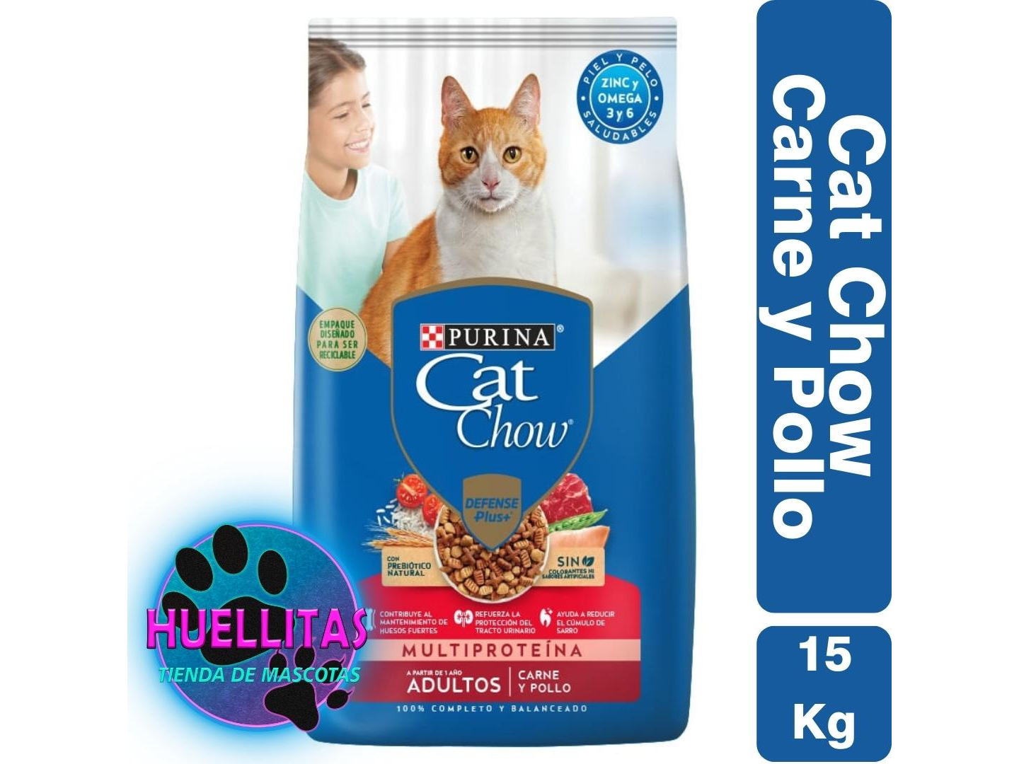 Cat chow adultos  Carne y Pollo x 15 kg