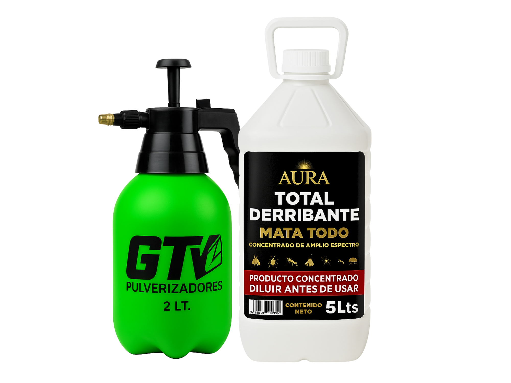 Combo AURA Derribante x5Lts + Pulverizador 2L