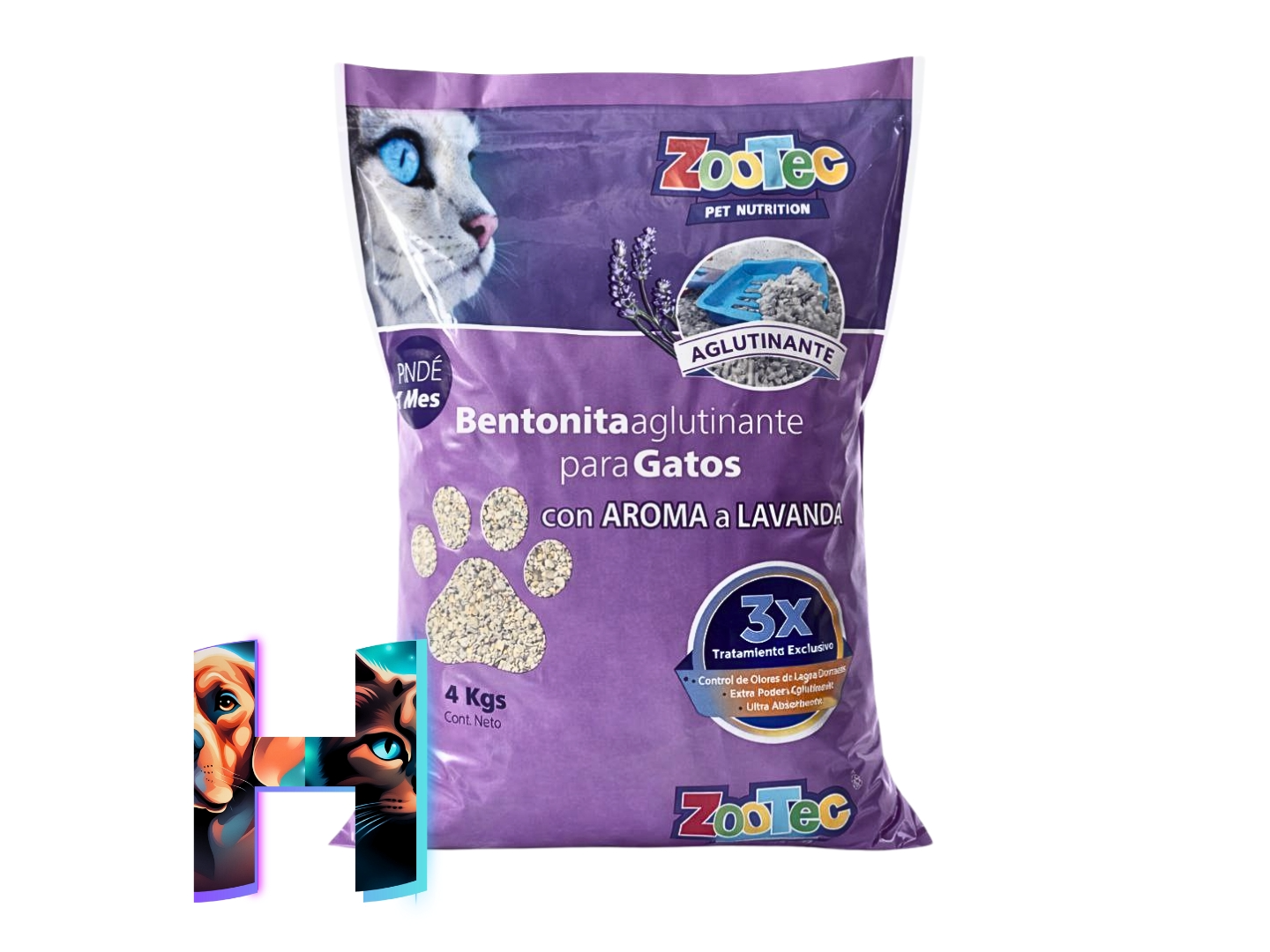 PIEDRAS ZOOTEC AGLUTINANTE  AROMA LAVANDA  4KG