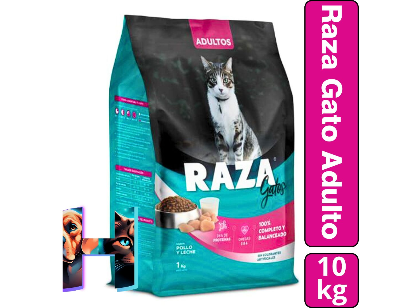 Raza Gato Pollo y Leche  x10Kg