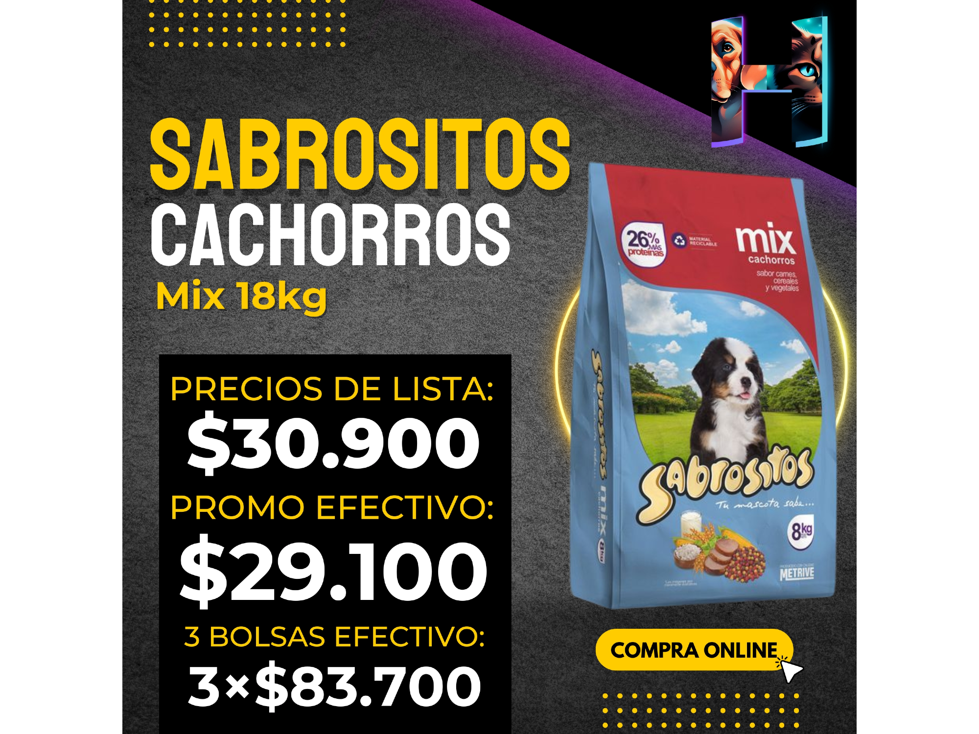 Sabrositos Cachorro Mix 18kg