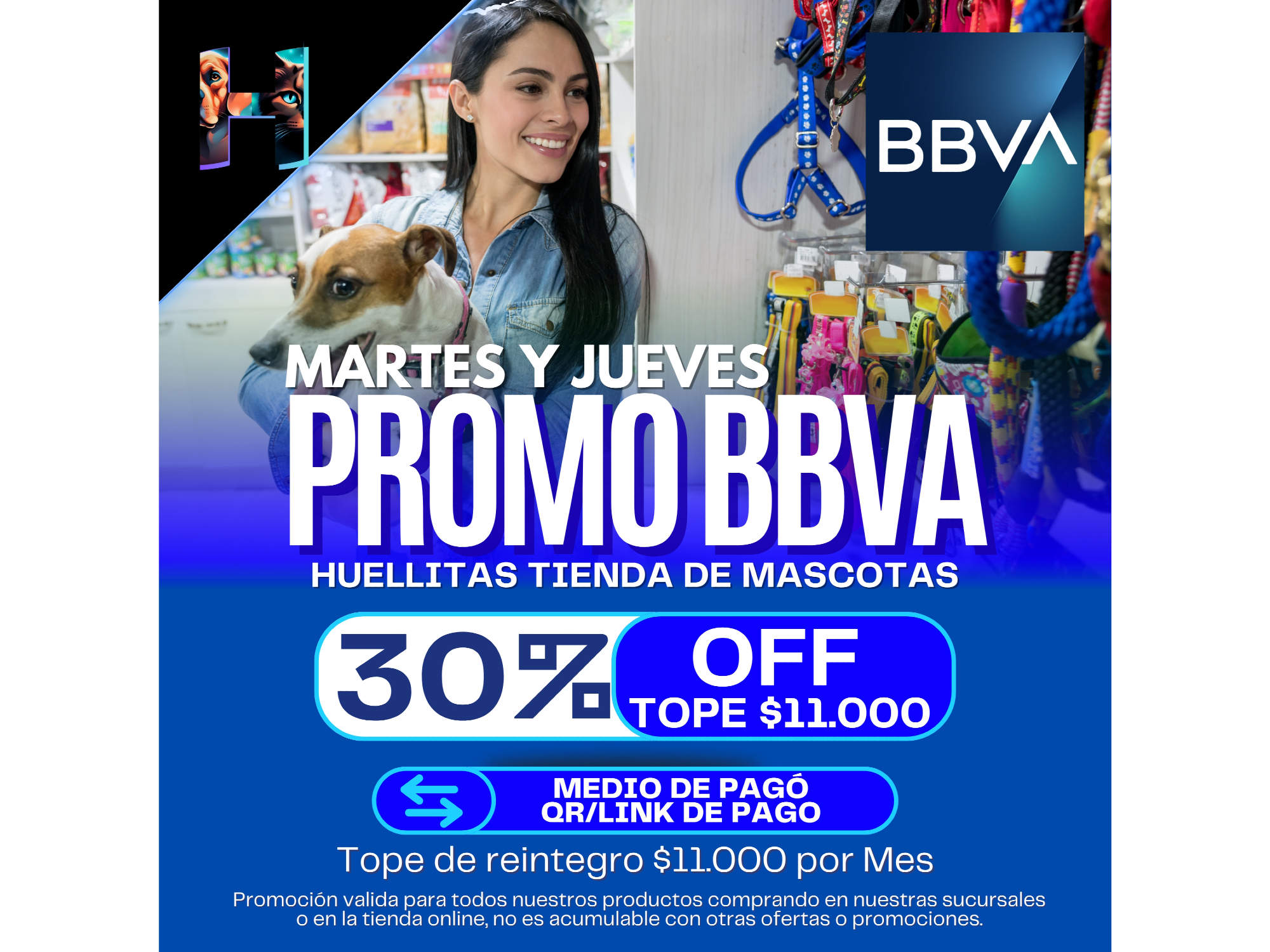 PROMO 30% OFF MARTES Y JUEVES BBVA