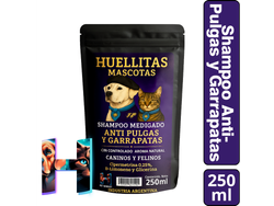 Shampoo "HUELLITAS" Anti-Pulgas y Garrapatas 250ml