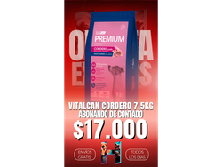 Oferta Express VtalCan Premium Cordero RP 7,5Kg