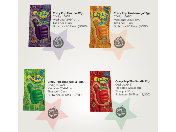 CHUP CRAZY POPS  X10UN