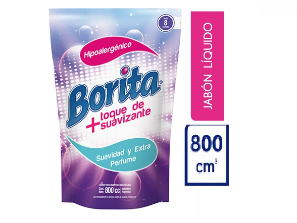 JABON P ROPA C/SUAV BORITA 12X800CC