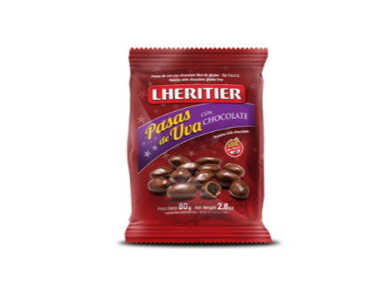 PASAS DE UVA C/CHOC LHERITIER 22X80GR