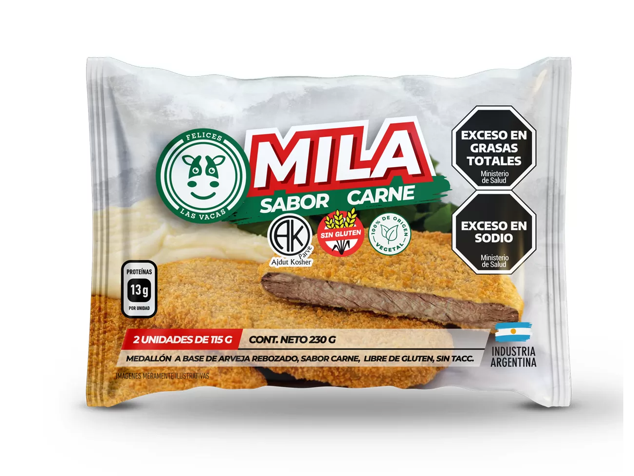 Felices las vaca mila carne 2u