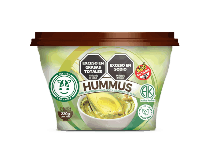 Felices las vaca hummus con palta