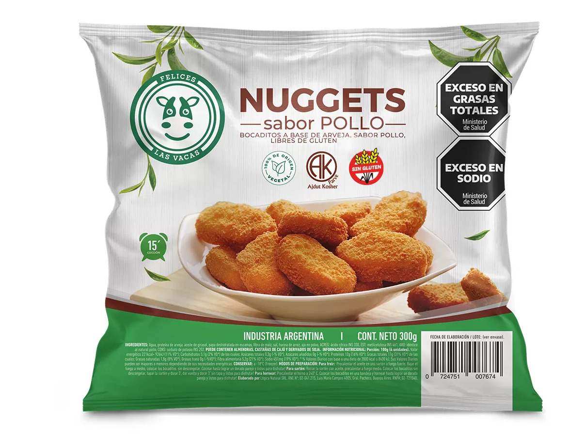 Felices las vaca nuggets sabor pollo