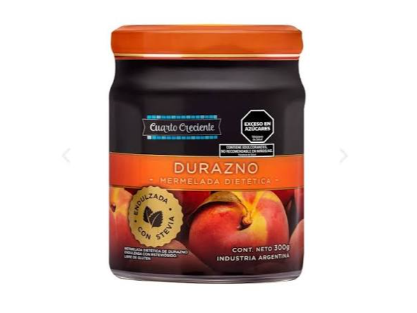 Cuerto creciente mermelada durazno con stevia