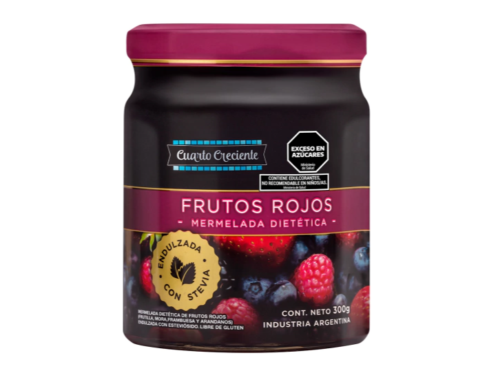 Cuerto craciente mermelada frutos rojos  con stevia