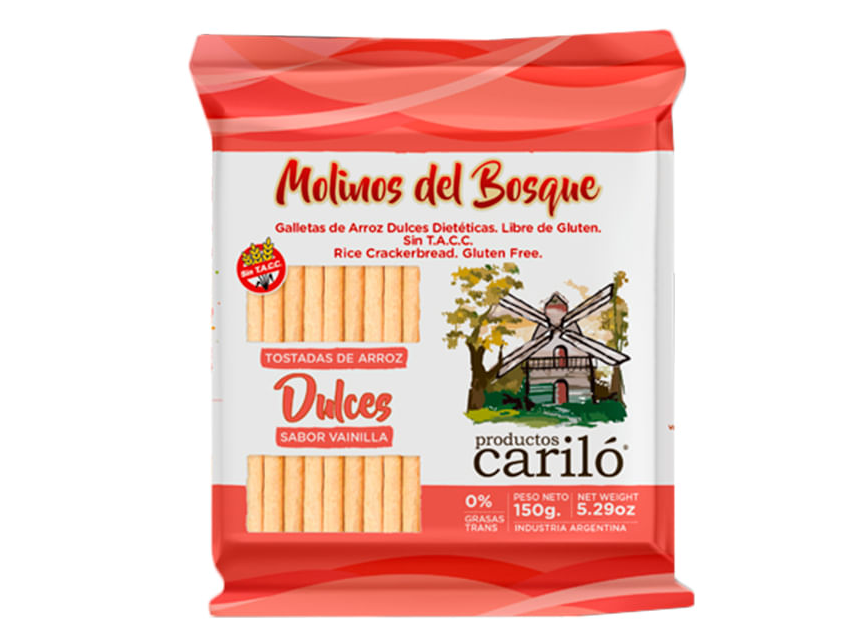 Tostaditas de arroz carilo dulce