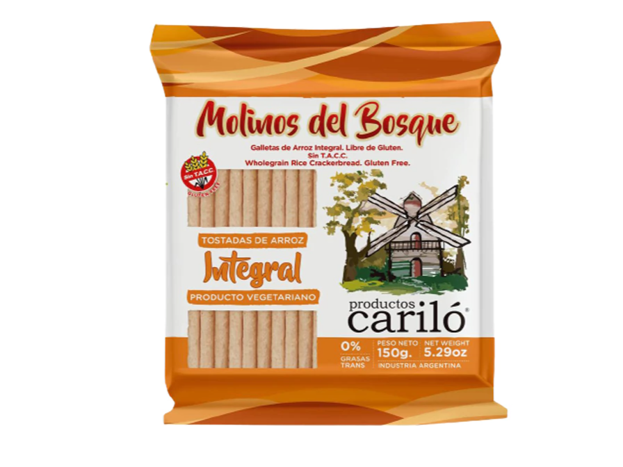 Tostaditas de arroz carilo integral