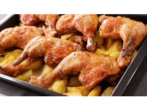 PATA Y MUSLO CON PAPAS FRITAS