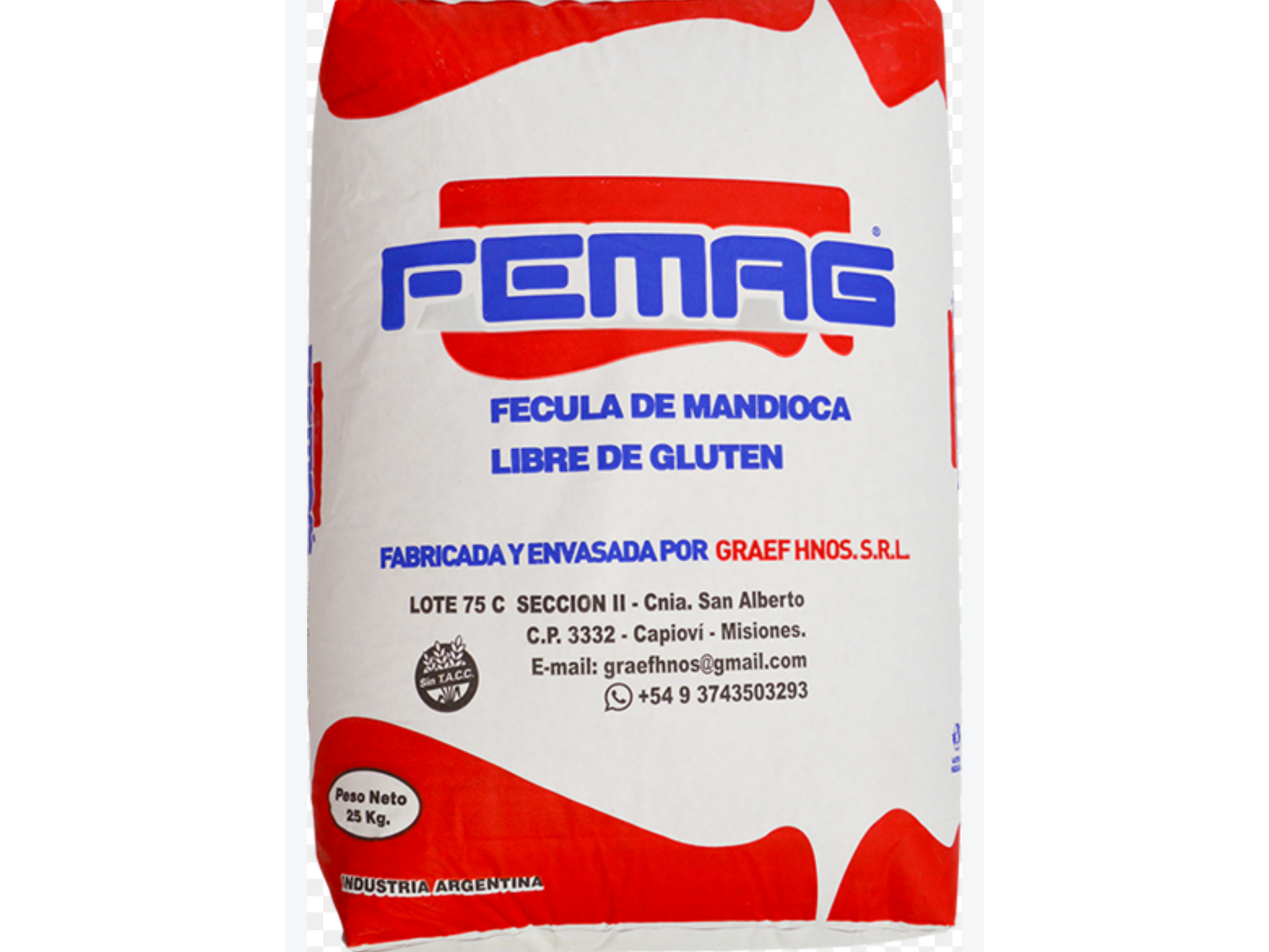 Fecula de mandioca Femag x kilo