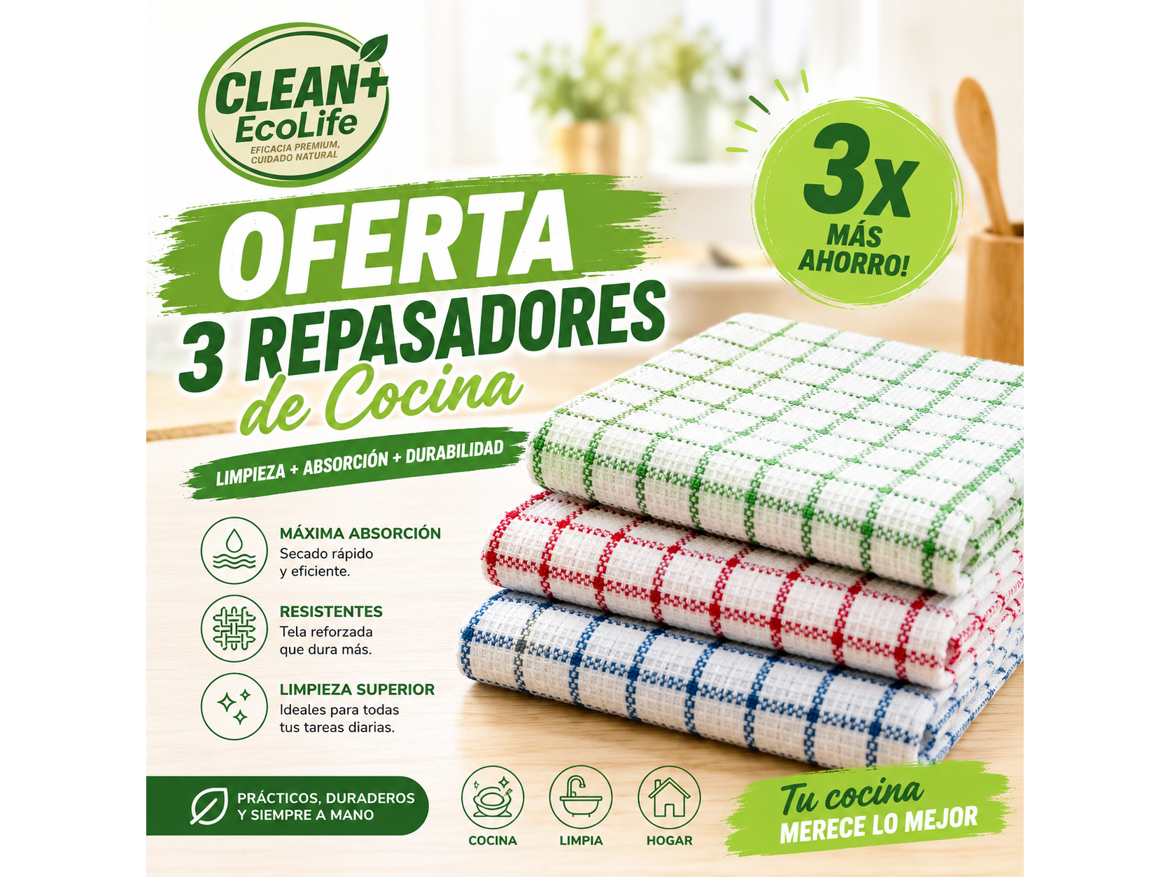 3 Repasadores de cocina OFERTA