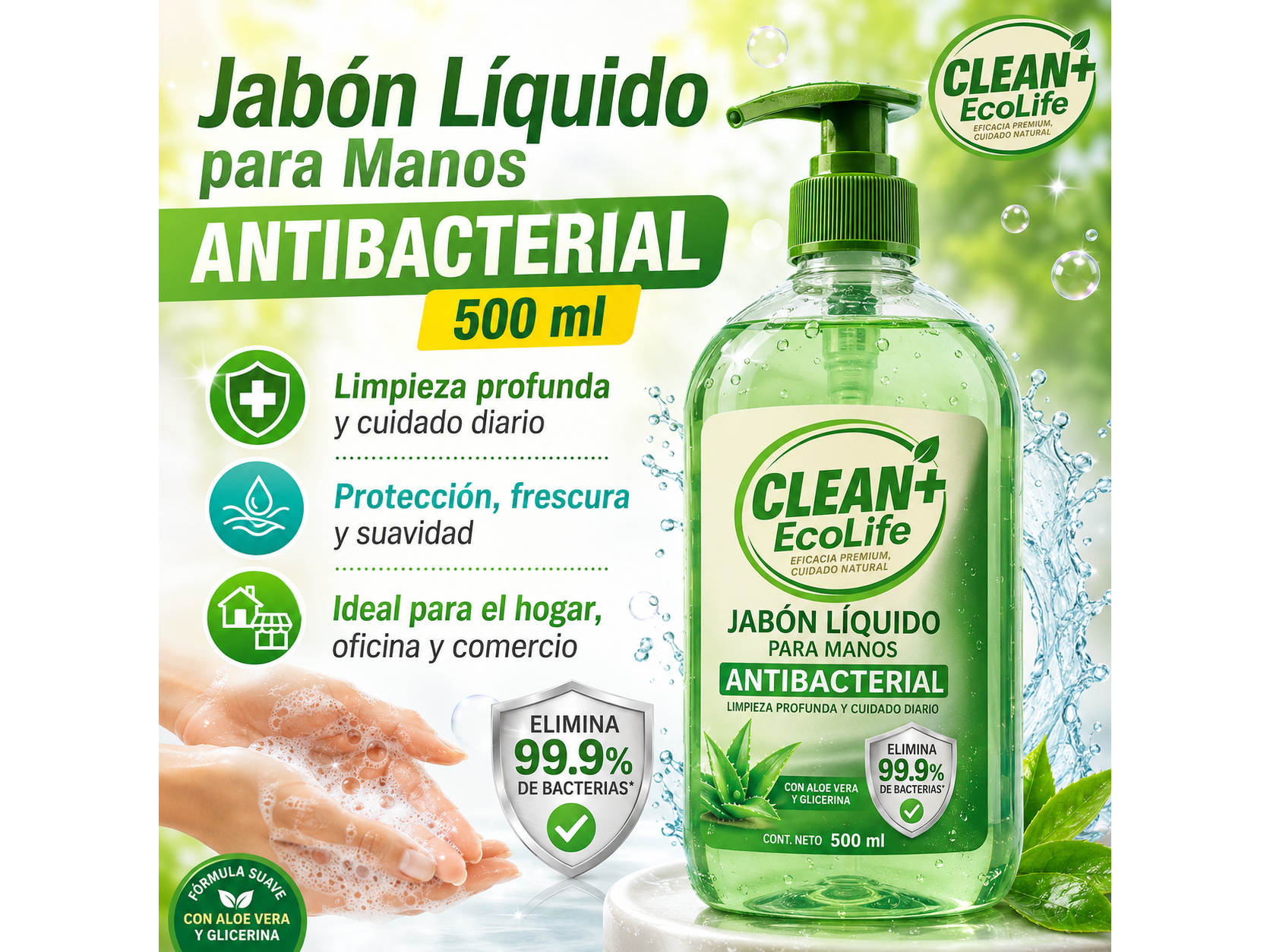 Jabon liquido para manos  x 500 ml