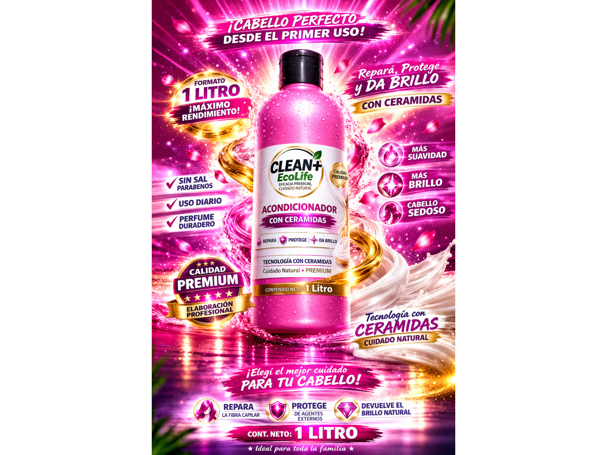 Acondicionador con ceramidas x 1 litro