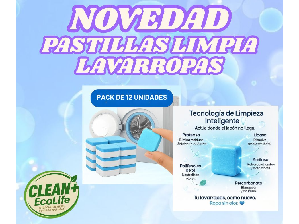 Pastillas limpia lavarropas x 6 unidades