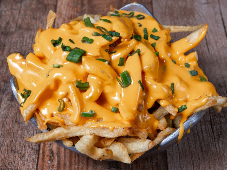 Papas con cheddar
