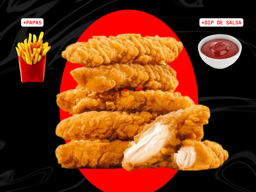 NUGGETS X8  + PAPAS + DIP DE SALSA