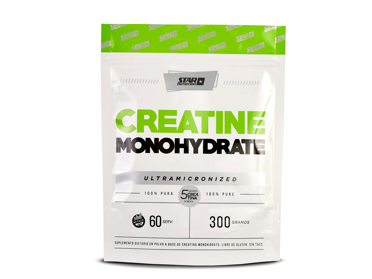 Creatina Monohidrato 300g Doypack Sin Sabor