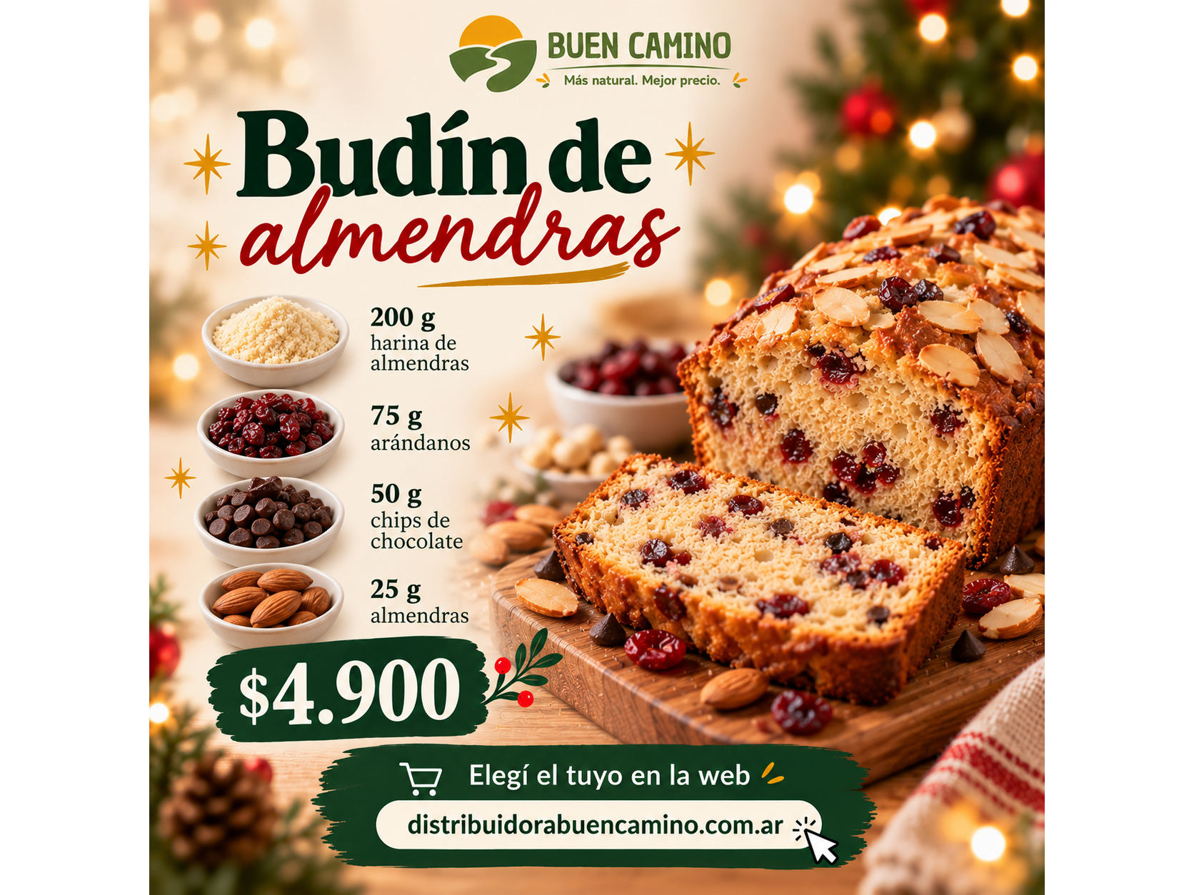 Pack Budín de Almendras