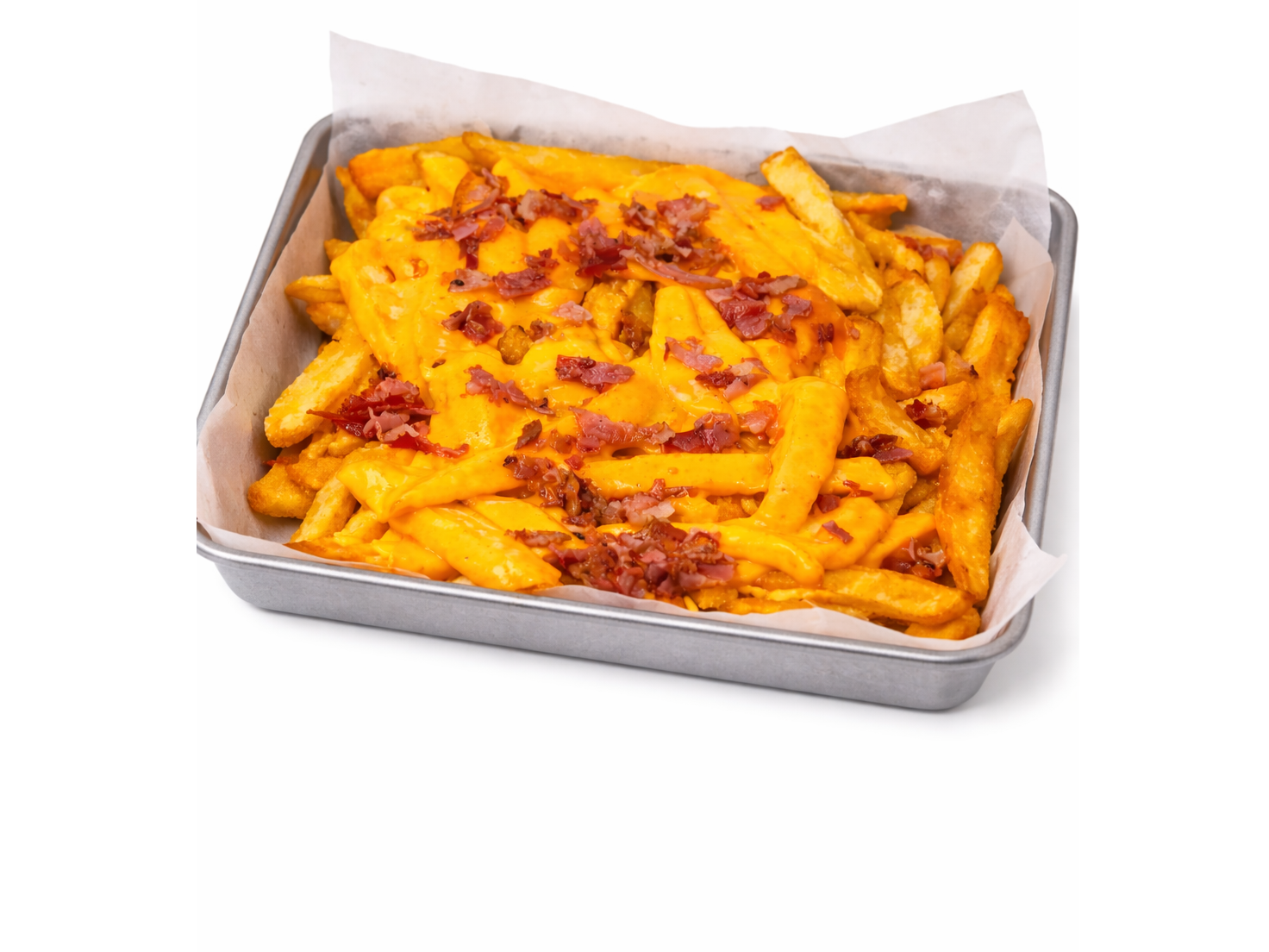 PAPAS CON CHEDDAR Y PANCETA