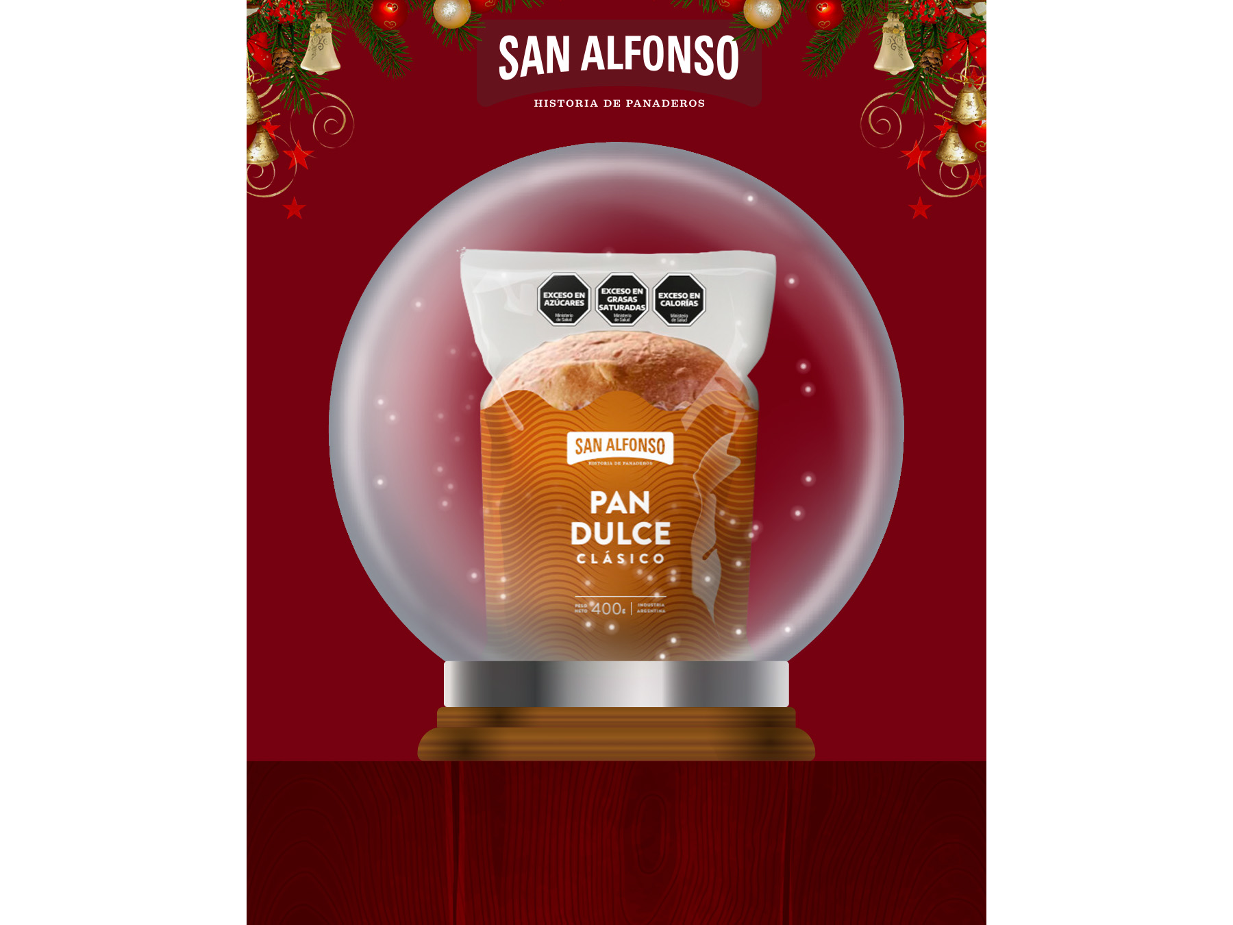 CAJA x 8 Pan Dulce 400 gr CLASICO (Sin Fruta)
