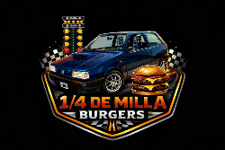 Logo de cuarto de milla burgers