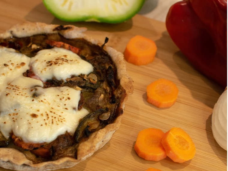 Tarta de vegetales asados individual