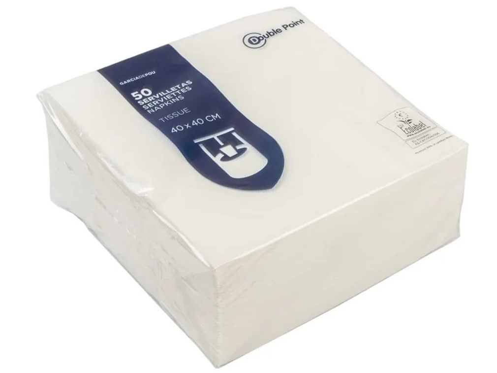 Servilletas Double Point Simil Tela 30x40 cm – Pack x 50 Unidades