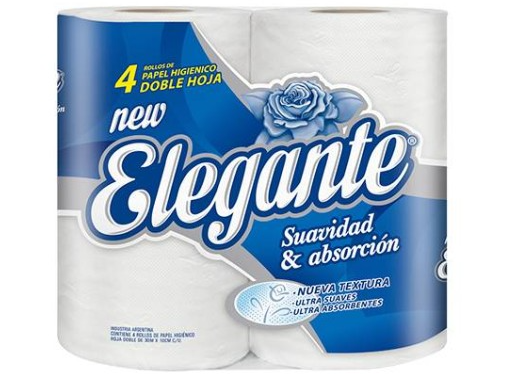 Papel Higiénico Elegante Doble Hoja – Pack 4 x 30 mts