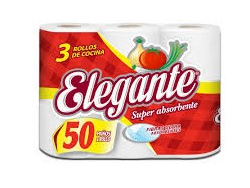 Rollo de Cocina Elegante Premium – 3 Rollos x 50 Paños
