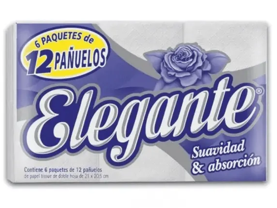 Pañuelos Descartables Elegante Pocket Doble Hoja – Pack 6 x 10 Unidades