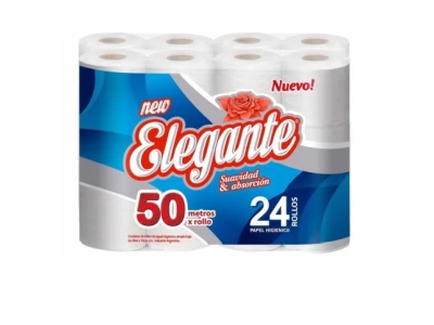 BOLS. HIGIENICO ELEGANTE BLANCO 24 R. X 50 M. SIMPLE