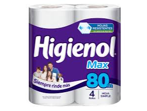 HIG. HIGIENOL BLANCO 4X80 SIMPLE