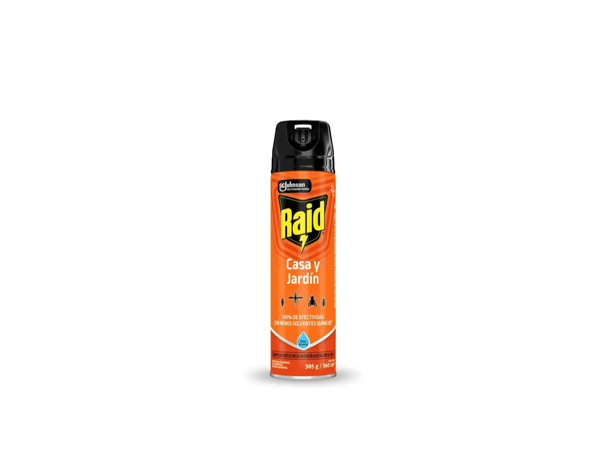 AERO INSECTICIDA CASA Y JARDIN  (RAID) X 360 CC.