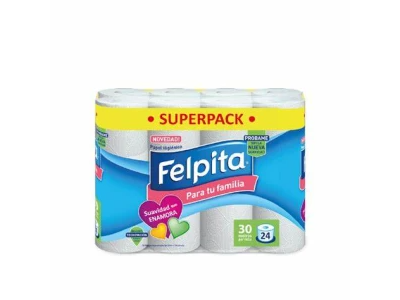 BOLS. HIGIENICO FELPITA 24 R X 30M. SIMPLE