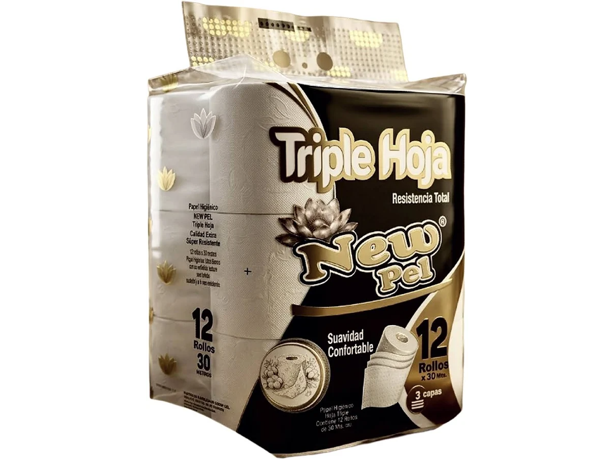 BOLS. HIGIENICO BLANCO (TRIPLE HOJA) 12 R. X 30 M.