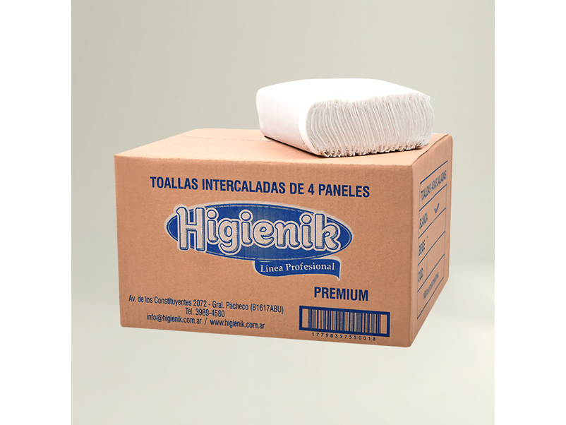 CAJA TOALLAS PAPEL INTERCALADAS BLANCA (HIGIENIK) X 2500 H.