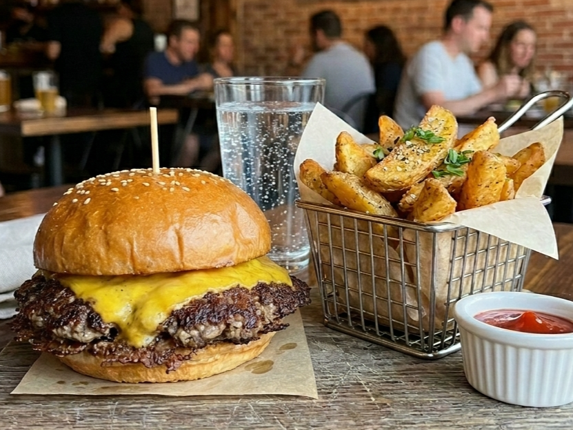 Hamburguesa Junior con Cheddar