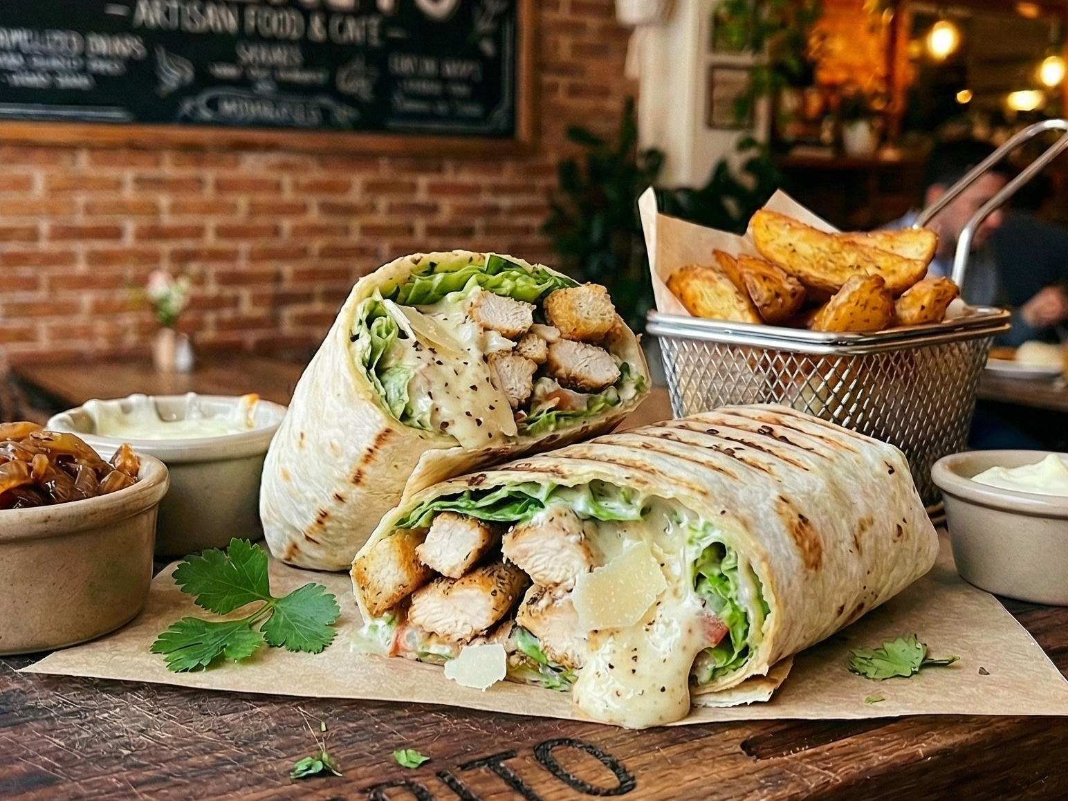 Wraps Caesar (con ensalada)