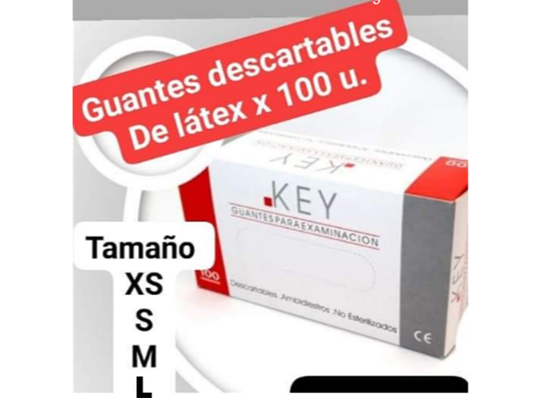 DENTAL HOUSE | GUANTES DE LATEX - KEY - Talle M - x 100 Unidades