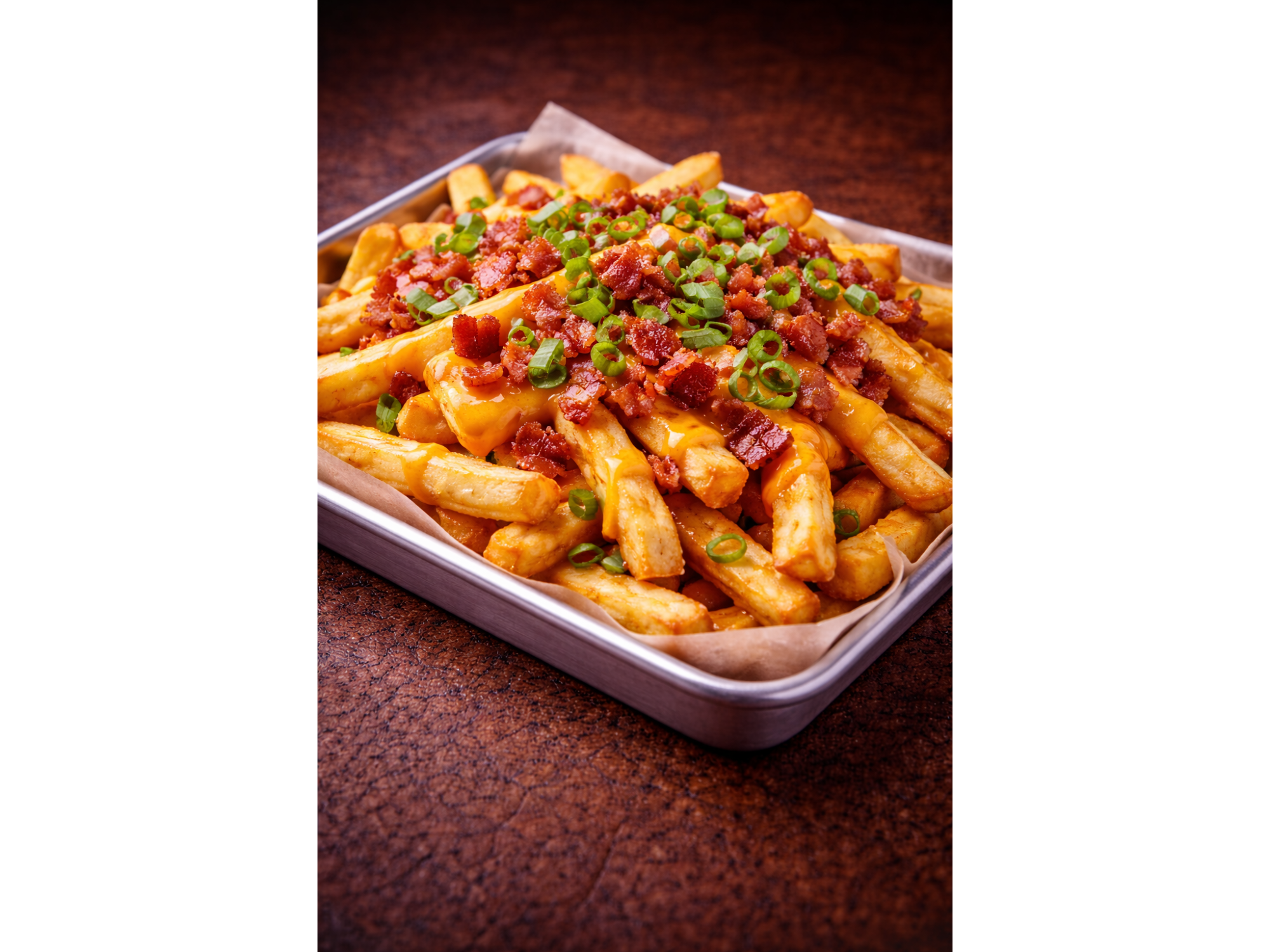 Papas cheddar/panceta/cebolla de verdeo